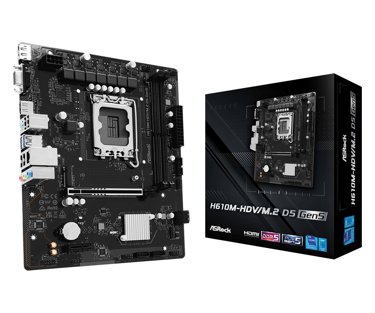 ASRock  Motherboard H610M-HDV/M.2 D5 GEN5