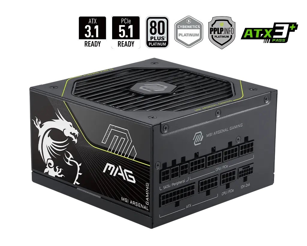 MSI  MAG A1000PLS PCIE5 power supply