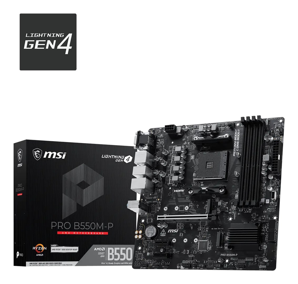 MSI PRO B550M-P WIFI6E motherboard |