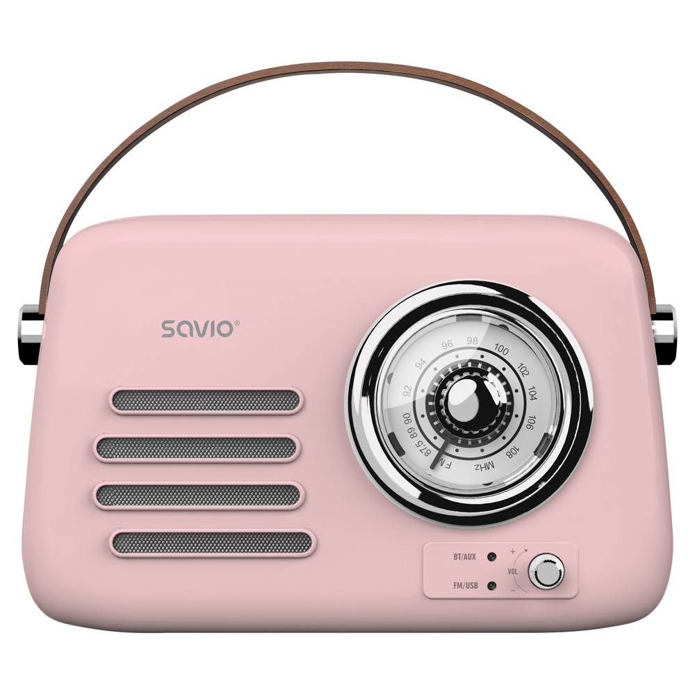 SAVIO Portable radio RS-03 pink |
