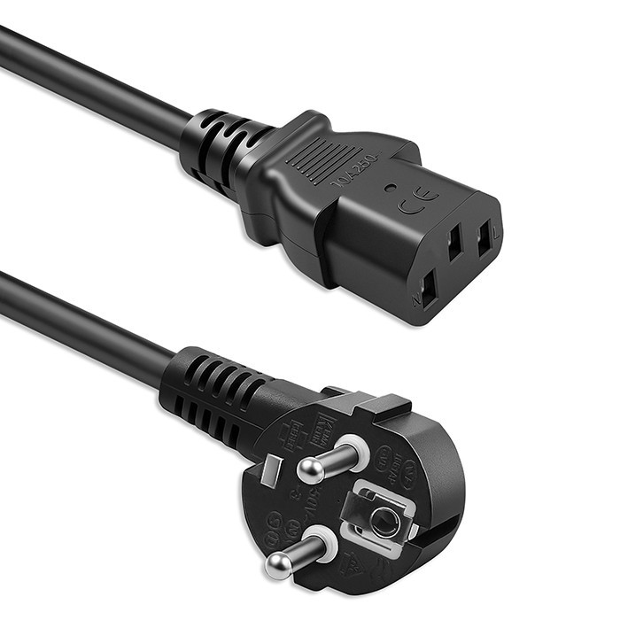 Qoltec  Power cable SCHUKO CEE angled