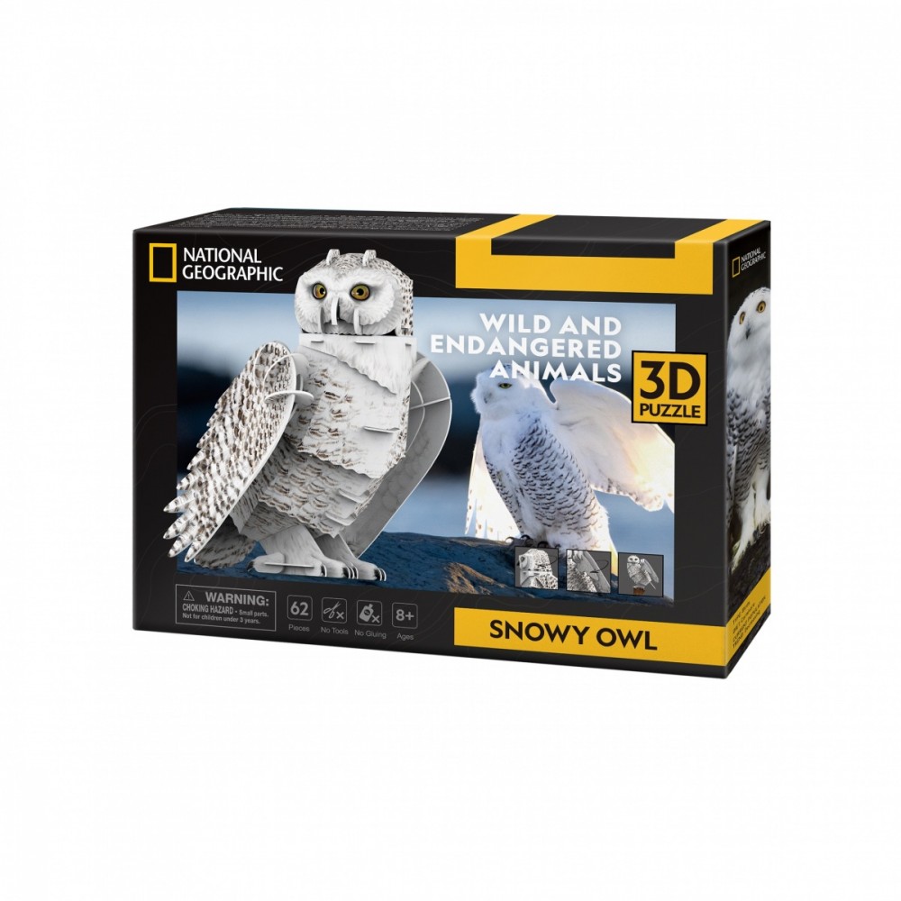 Cubic Fun  Puzzles 3D Snowy Owl