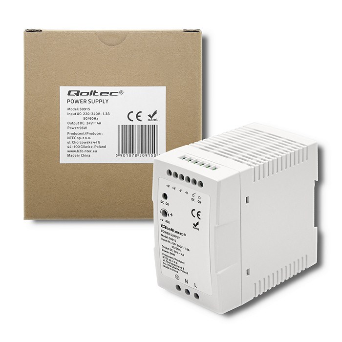 Qoltec  DIN Rail Power Supply |