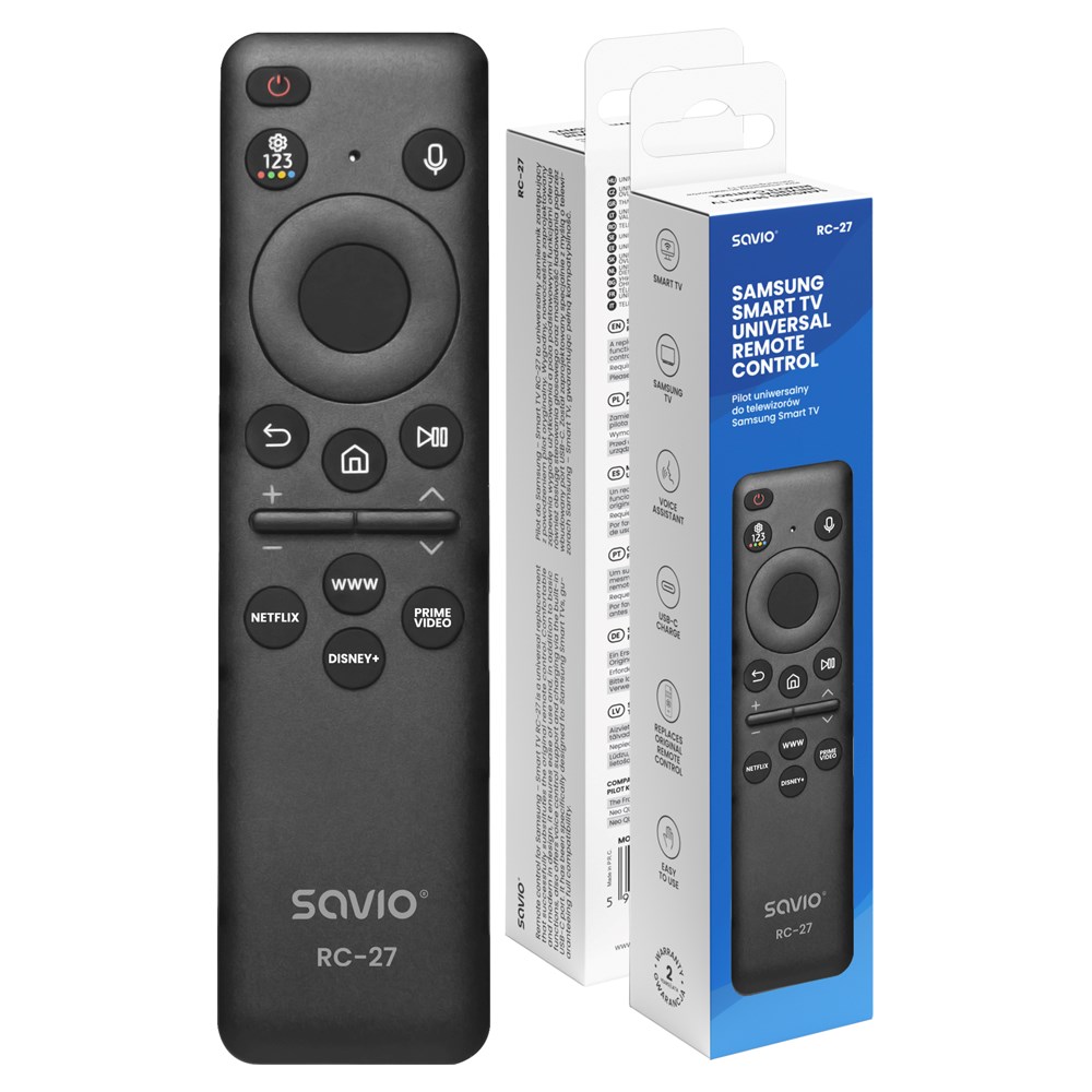 SAVIO RC-27 Universal/replacement remote control for