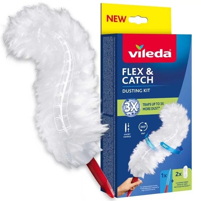 Vileda Short-handled duster + 2 Flex