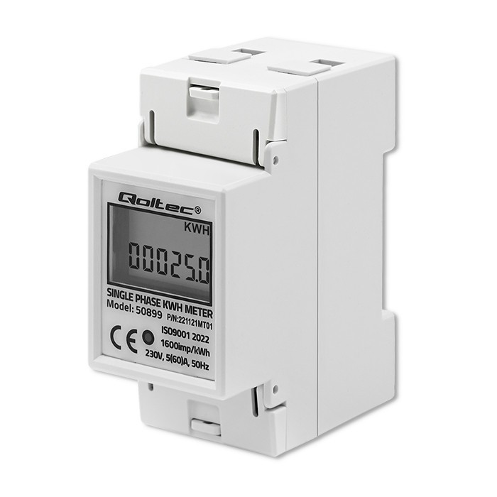 Qoltec  Single phase consumption meter, 230V