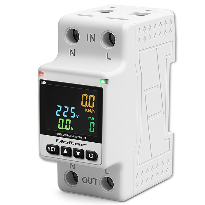 Qoltec  Single phase energy consumption meter