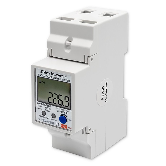 Qoltec  Single phase meter for DIN