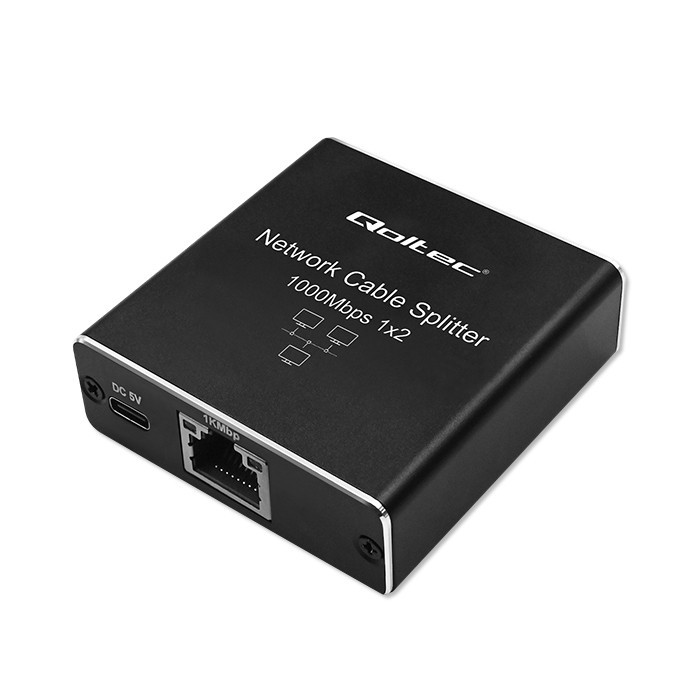 Qoltec Splitter mini SWITCH 1x2 port