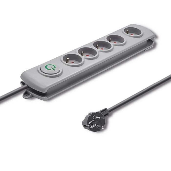 Qoltec Surge protector 5 sockets 1