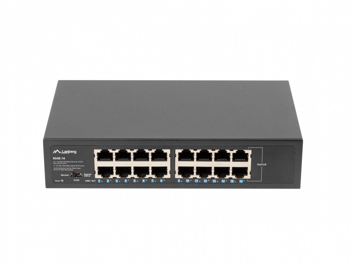 LANBERG Switch 16X1GB Gigabit Ethernet rack