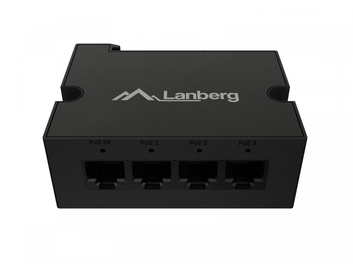 LANBERG  Switch Din-Ge4-Bt-90w 1xIn 3xOut 1GB