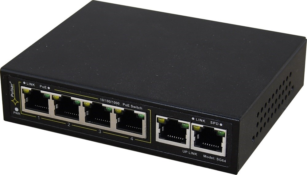 PULSAR SWITCH GIGABIT POE 4+2 SG64