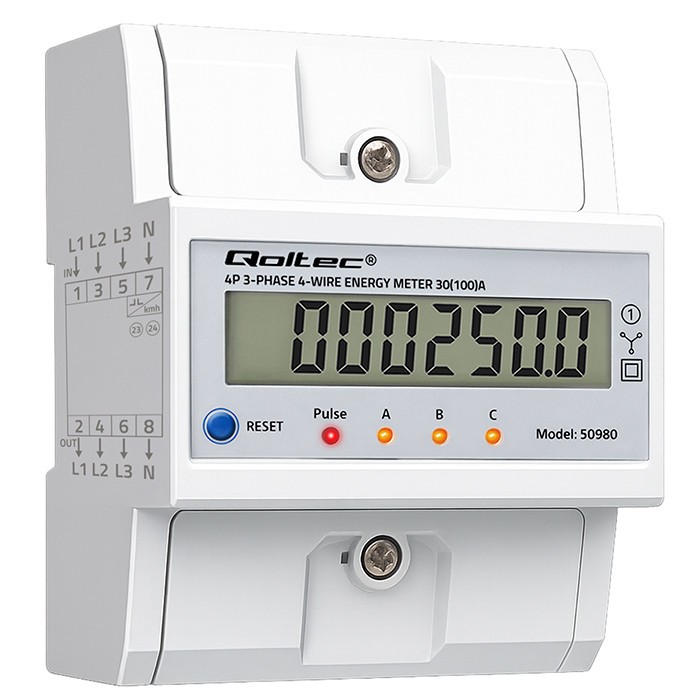 Qoltec  Three phase energy meter with