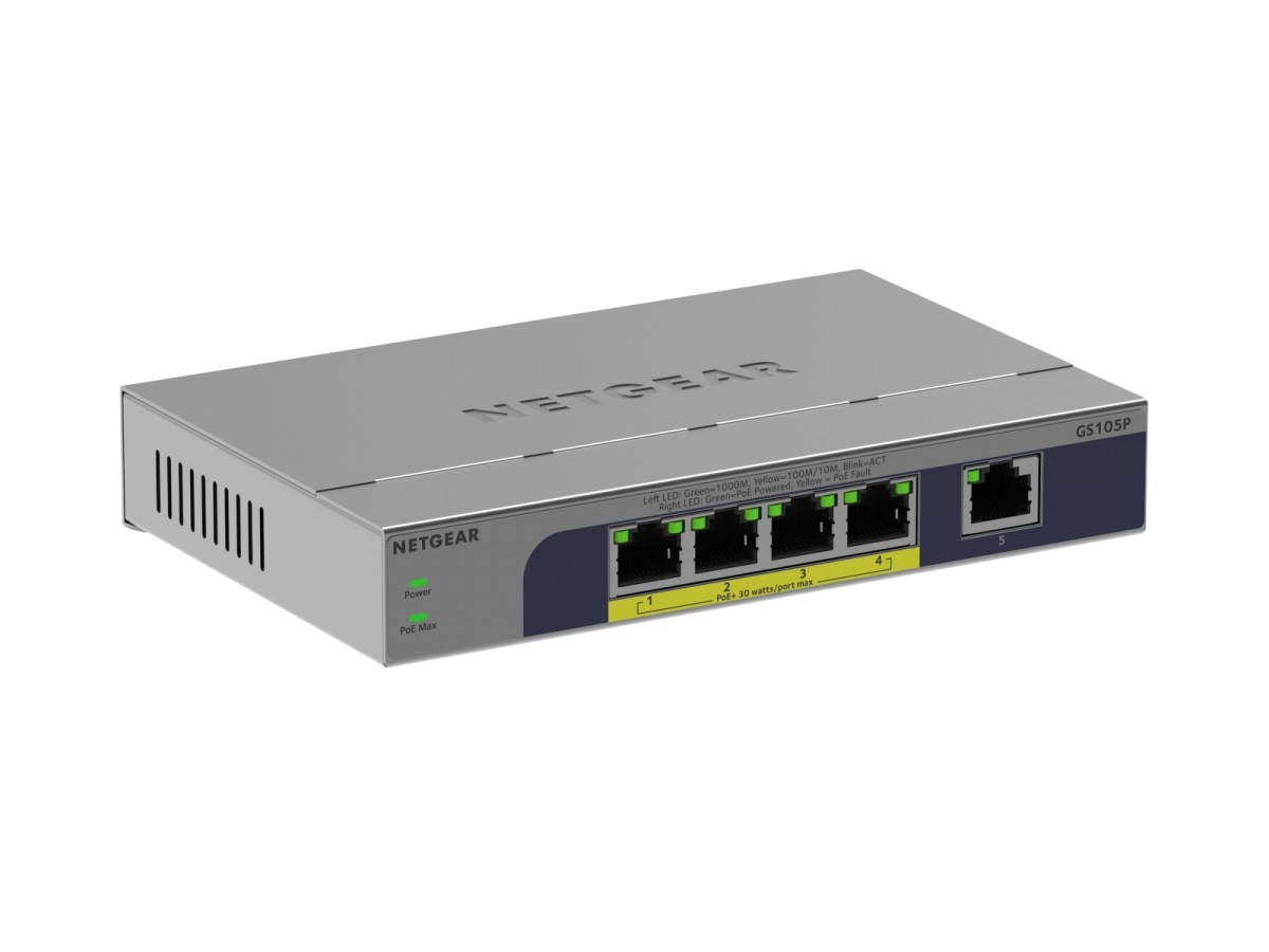 NETGEAR  Unmanaged PoE/PoE+ Switches 5 ports