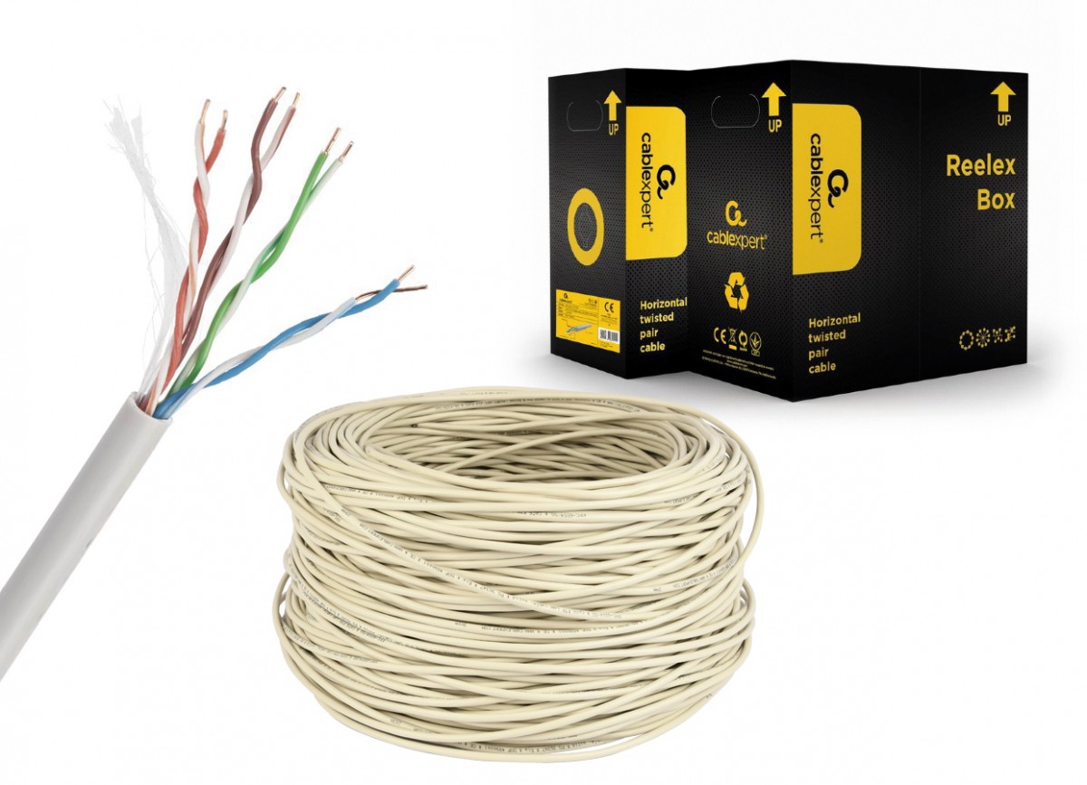 Gembird  UTP solid gray cable, cat