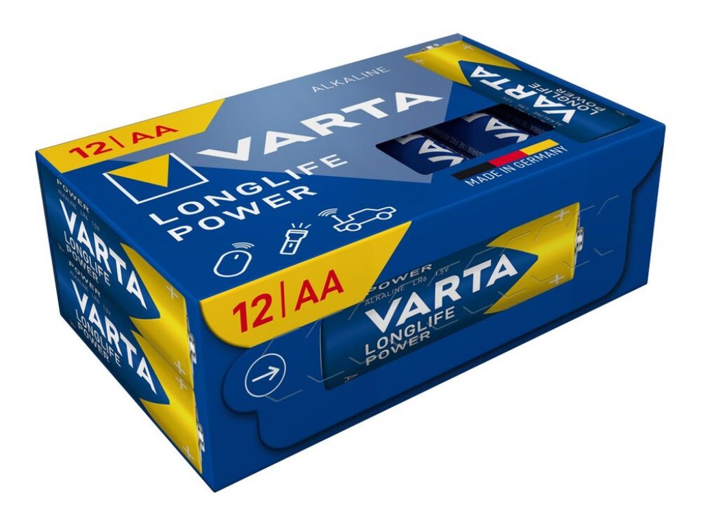 Varta   alkaline batterie R6(AA)long.power 12P