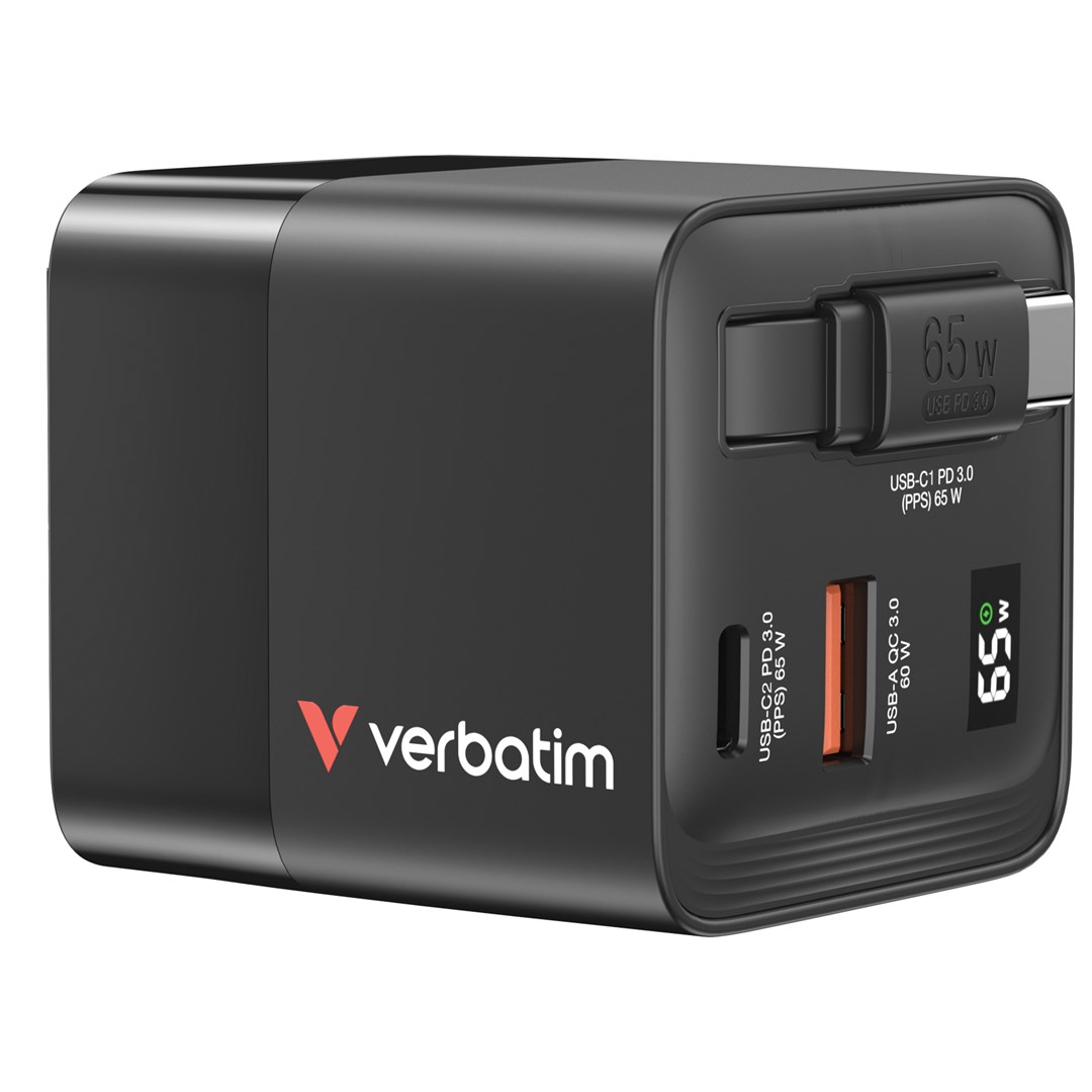 Verbatim  GaN Charger 65W 2 Port
