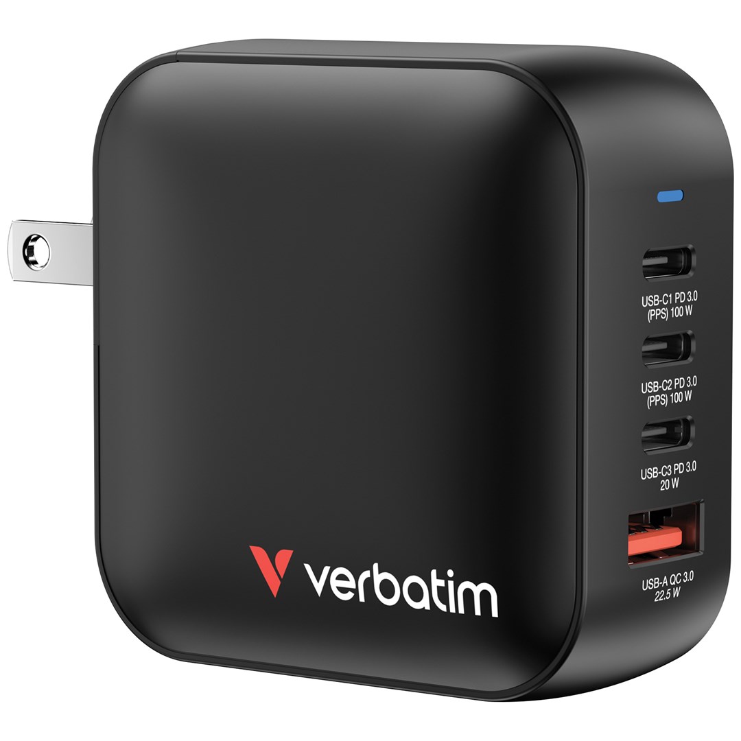 Verbatim Mini GaN Charger 100W 3xUSB-C