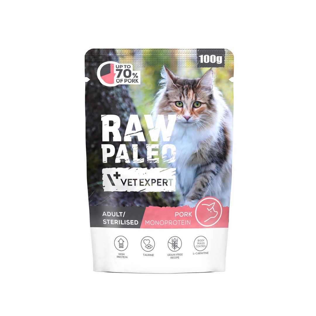 VetExpert  Raw Paleo Adult Sterilised Pork