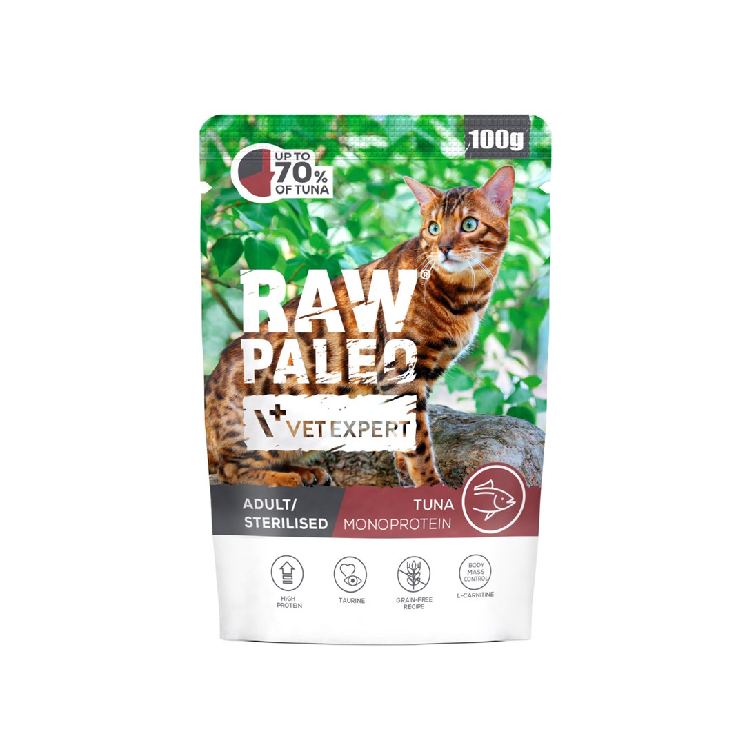 VetExpert  Raw Paleo Adult Sterilised Tuna